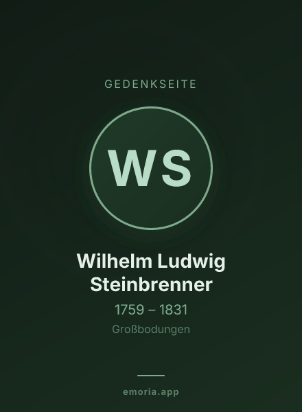 Gedenkportrait von Wilhelm Ludwig Steinbrenner