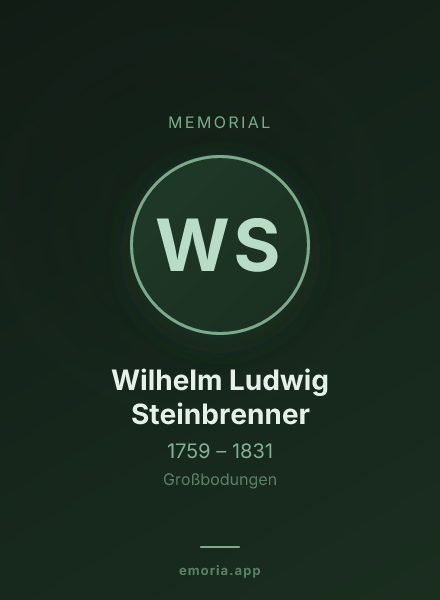 Memorial portrait of Wilhelm Ludwig Steinbrenner