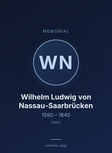 Memorial portrait of Wilhelm Ludwig von Nassau-Saarbrücken