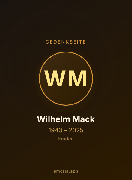 Gedenkportrait von Wilhelm Mack