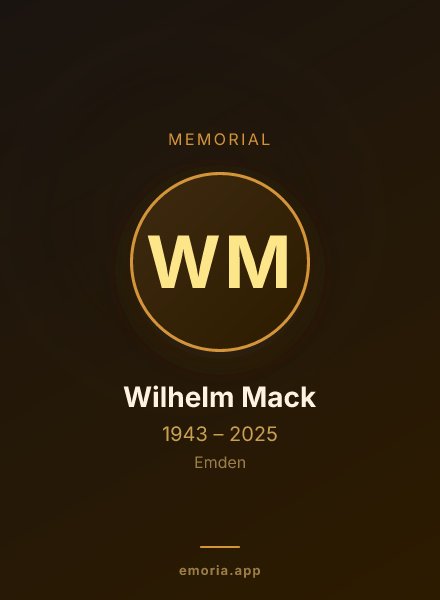 Memorial portrait of Wilhelm Mack