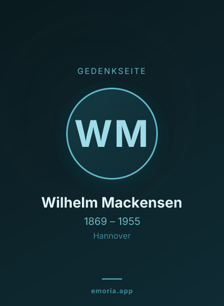 Gedenkportrait von Wilhelm Mackensen