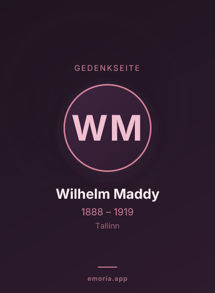 Gedenkportrait von Wilhelm Maddy