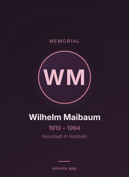 Memorial portrait of Wilhelm Maibaum