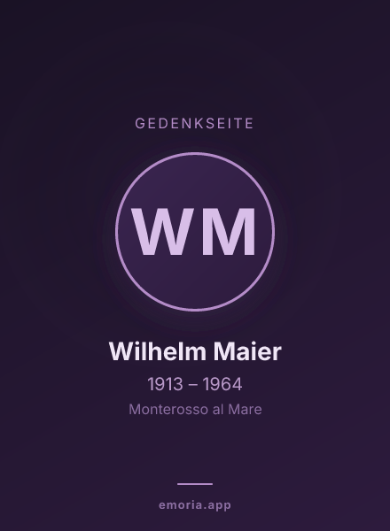 Gedenkportrait von Wilhelm Maier