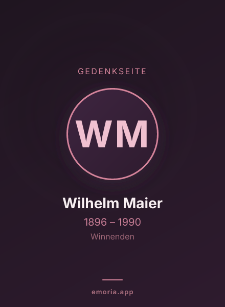 Gedenkportrait von Wilhelm Maier