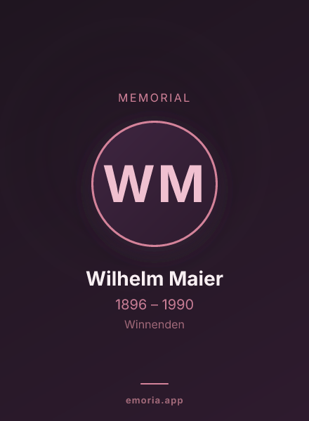 Memorial portrait of Wilhelm Maier