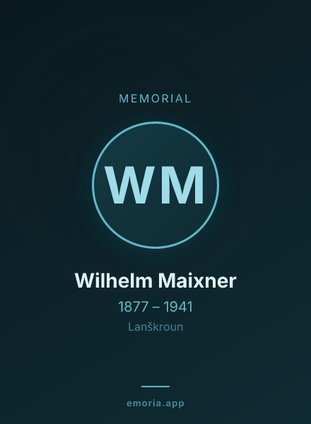 Memorial portrait of Wilhelm Maixner