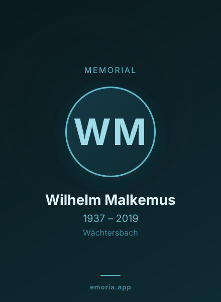 Memorial portrait of Wilhelm Malkemus