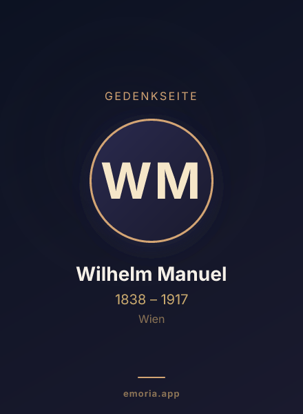 Gedenkportrait von Wilhelm Manuel
