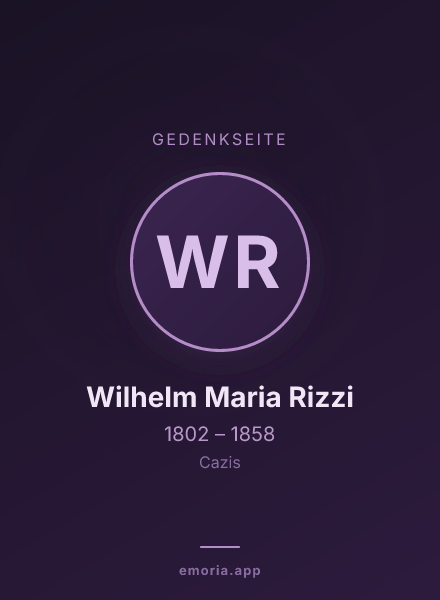 Gedenkportrait von Wilhelm Maria Rizzi