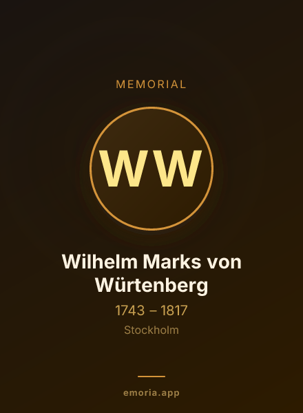Memorial portrait of Wilhelm Marks von Würtenberg