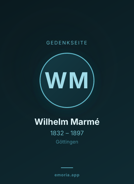 Gedenkportrait von Wilhelm Marmé