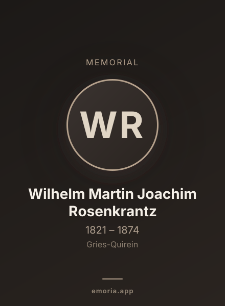 Memorial portrait of Wilhelm Martin Joachim Rosenkrantz