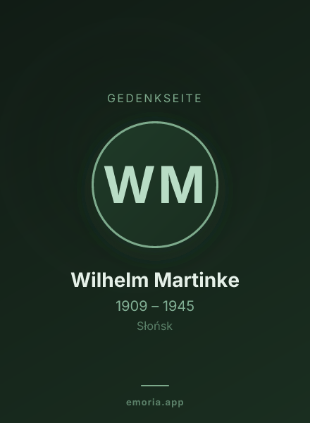 Gedenkportrait von Wilhelm Martinke