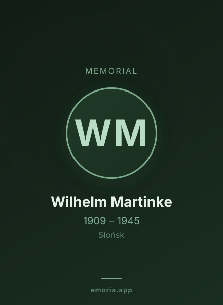 Memorial portrait of Wilhelm Martinke