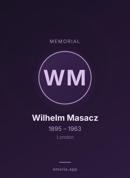 Memorial portrait of Wilhelm Masacz