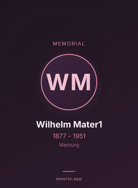 Memorial portrait of Wilhelm Mater1
