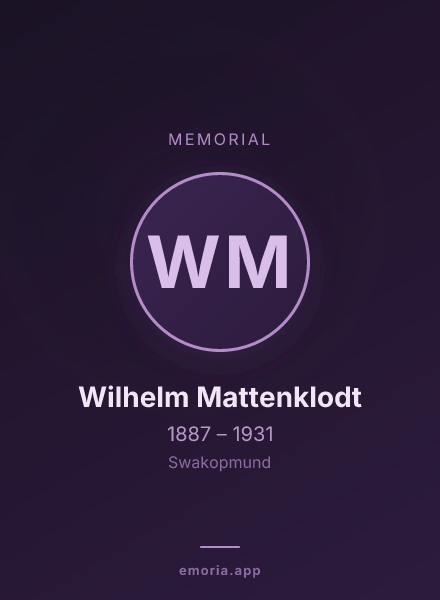 Memorial portrait of Wilhelm Mattenklodt