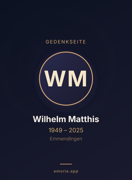 Gedenkportrait von Wilhelm Matthis
