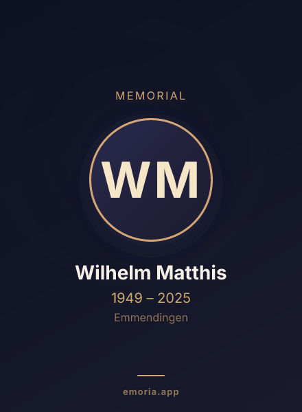 Memorial portrait of Wilhelm Matthis