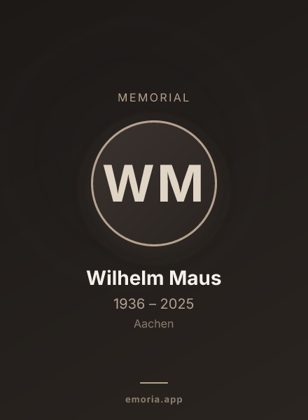 Memorial portrait of Wilhelm Maus