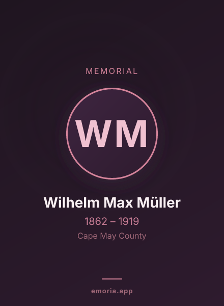 Memorial portrait of Wilhelm Max Müller