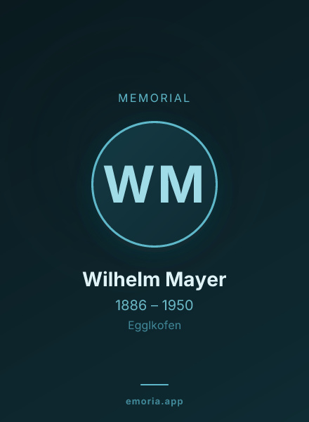 Memorial portrait of Wilhelm Mayer