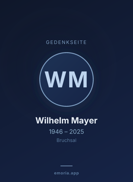 Gedenkportrait von Wilhelm Mayer