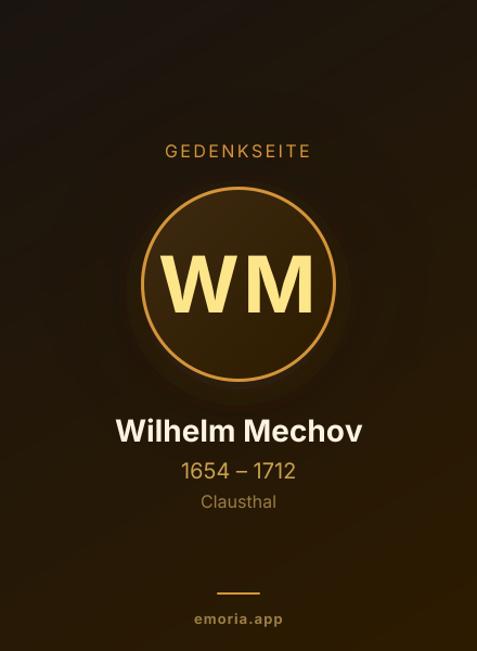 Gedenkportrait von Wilhelm Mechov