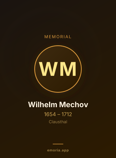 Memorial portrait of Wilhelm Mechov