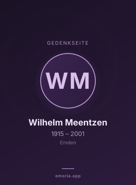 Gedenkportrait von Wilhelm Meentzen