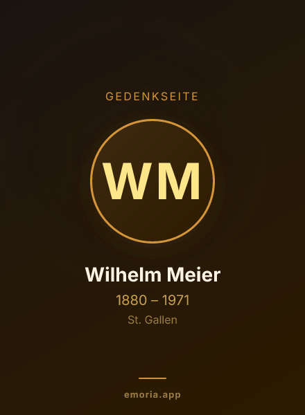 Gedenkportrait von Wilhelm Meier