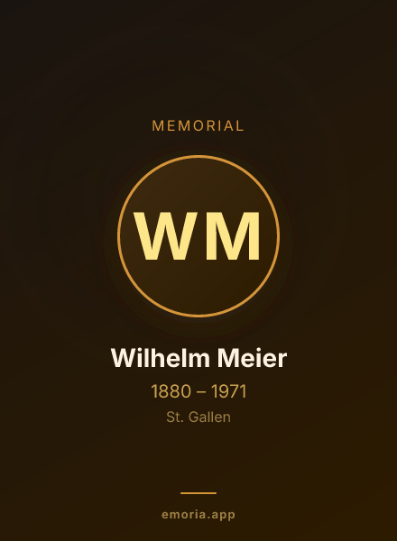 Memorial portrait of Wilhelm Meier