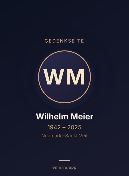 Gedenkportrait von Wilhelm Meier