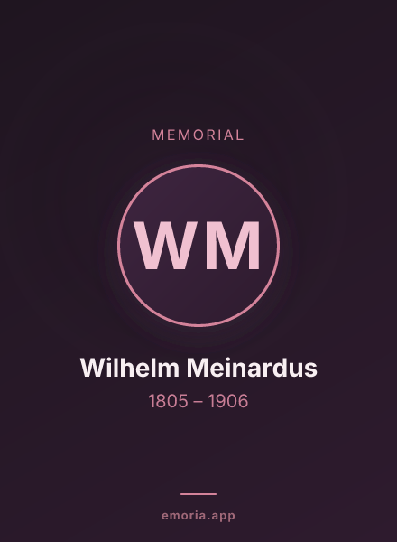 Memorial portrait of Wilhelm Meinardus