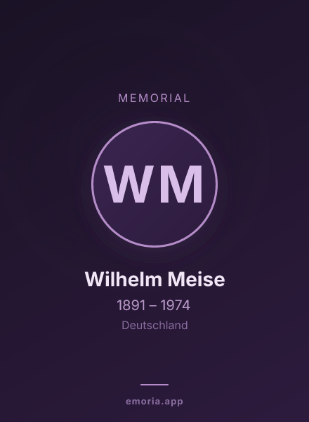Memorial portrait of Wilhelm Meise
