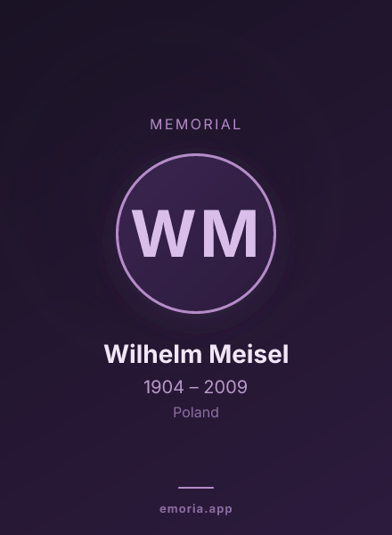 Memorial portrait of Wilhelm Meisel
