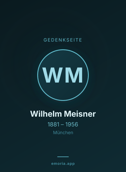 Gedenkportrait von Wilhelm Meisner