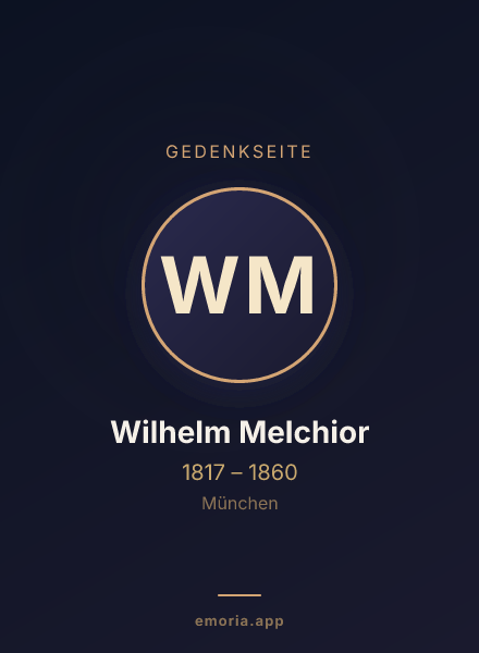 Gedenkportrait von Wilhelm Melchior