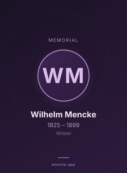Memorial portrait of Wilhelm Mencke