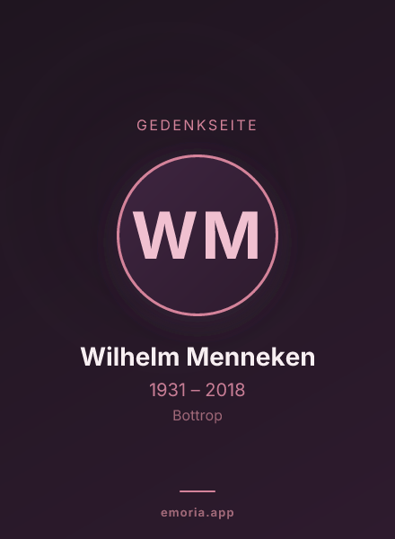 Gedenkportrait von Wilhelm Menneken