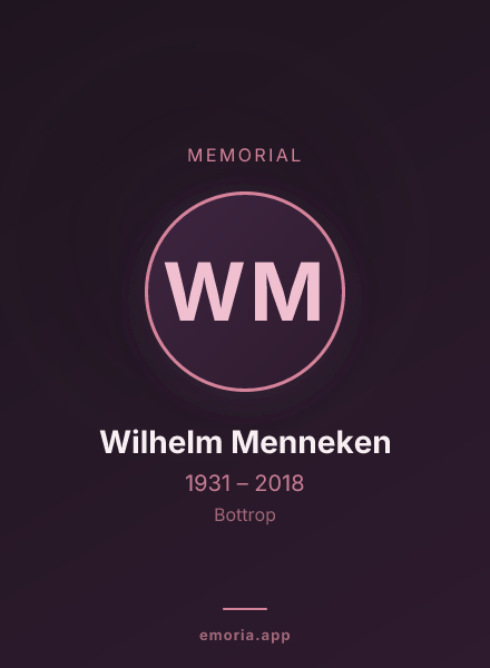Memorial portrait of Wilhelm Menneken