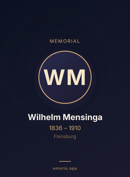 Memorial portrait of Wilhelm Mensinga