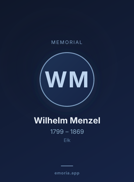 Memorial portrait of Wilhelm Menzel