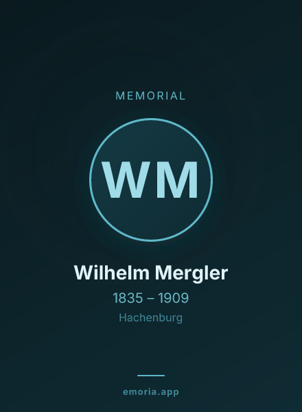Memorial portrait of Wilhelm Mergler