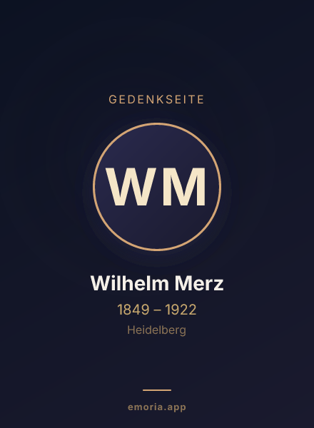 Gedenkportrait von Wilhelm Merz