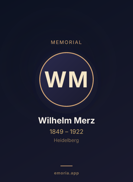Memorial portrait of Wilhelm Merz