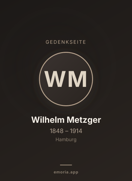 Gedenkportrait von Wilhelm Metzger