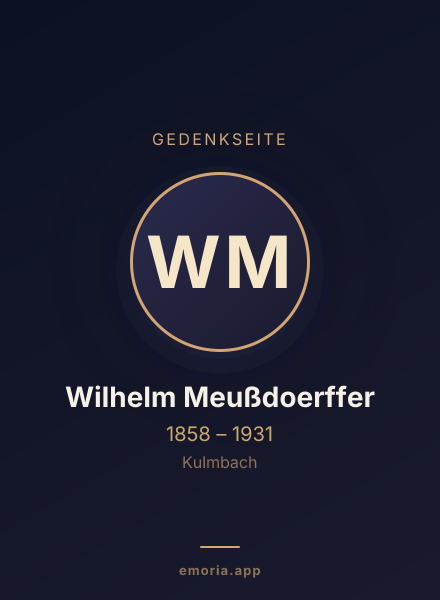 Gedenkportrait von Wilhelm Meußdoerffer